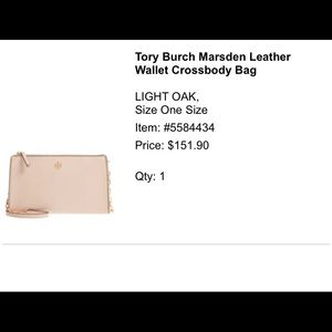 Tory Burch Marsden leather wallet cross body bag